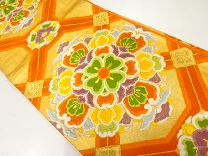 アンティーク　花蜀江文織出し袋帯（材料）